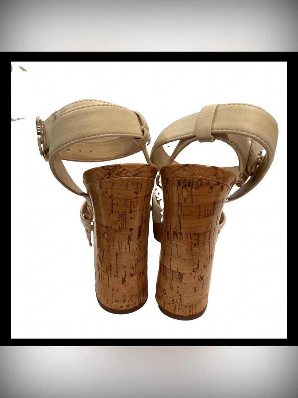 Sam Edelman Kayna Ivory Lea Platform Sandal Size 5.5 NWOB